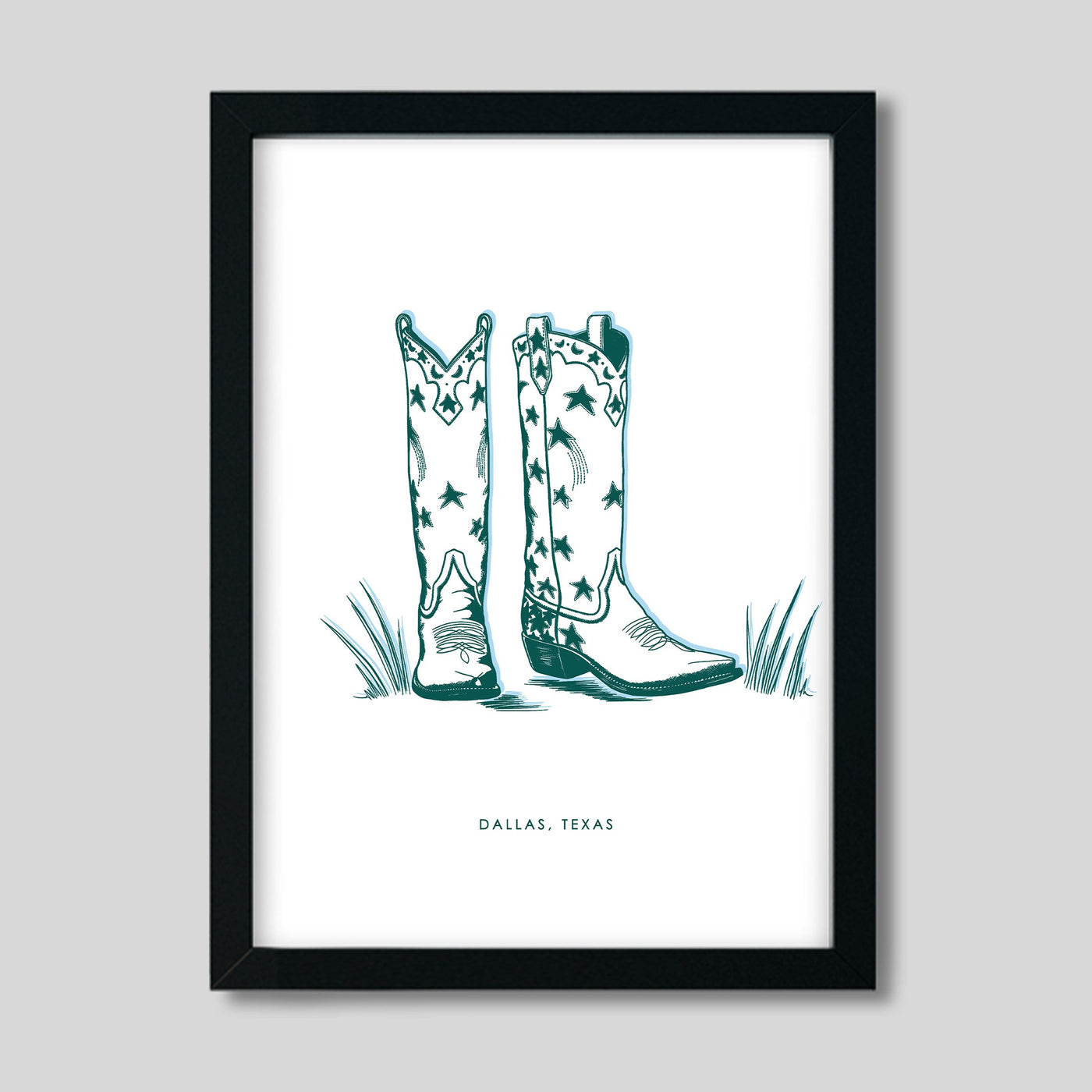 Gallery Prints White / 8x10 / black frame Dallas Boots Gallery Print Katie Kime