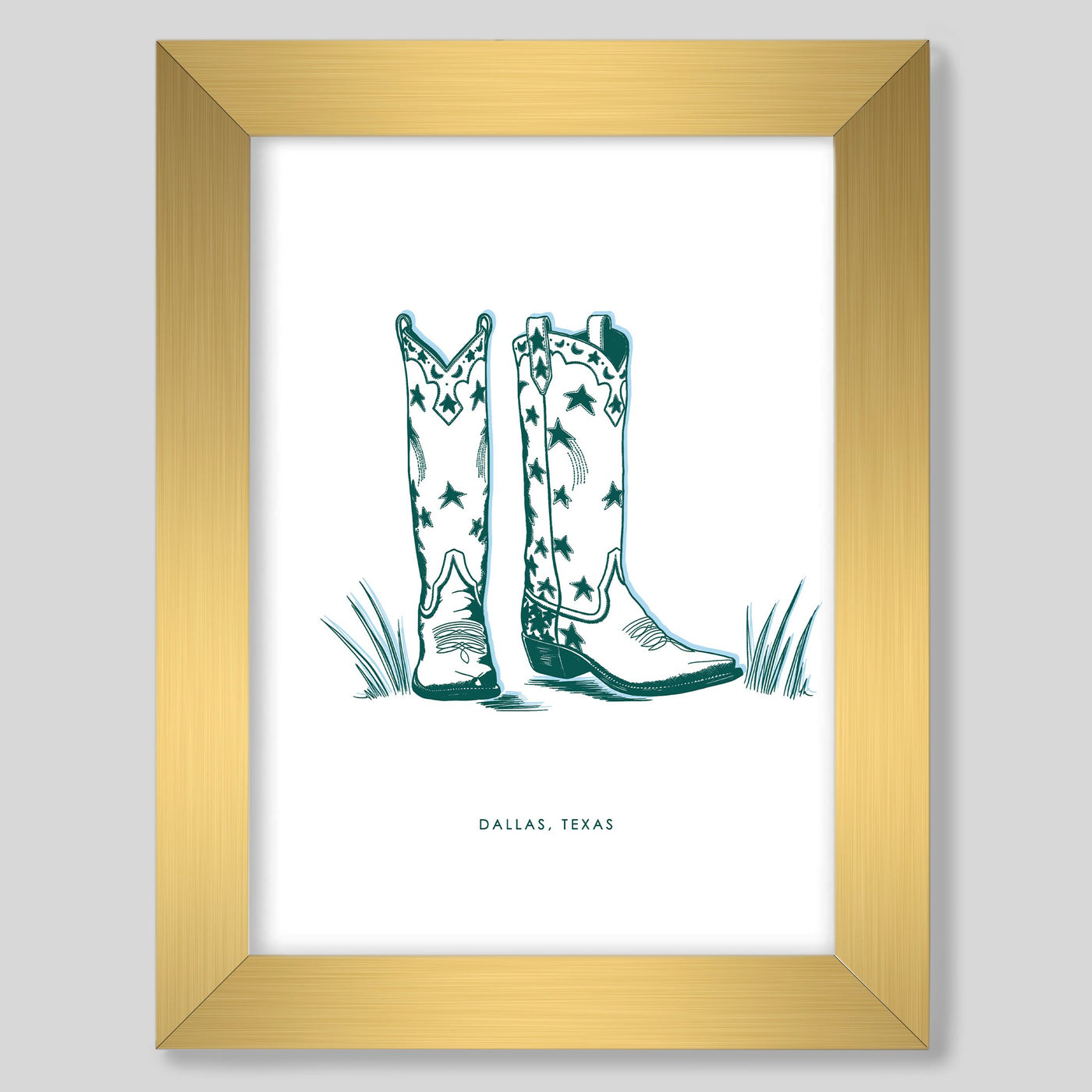 Gallery Prints White / 8x10 / gold frame Dallas Boots Gallery Print Katie Kime