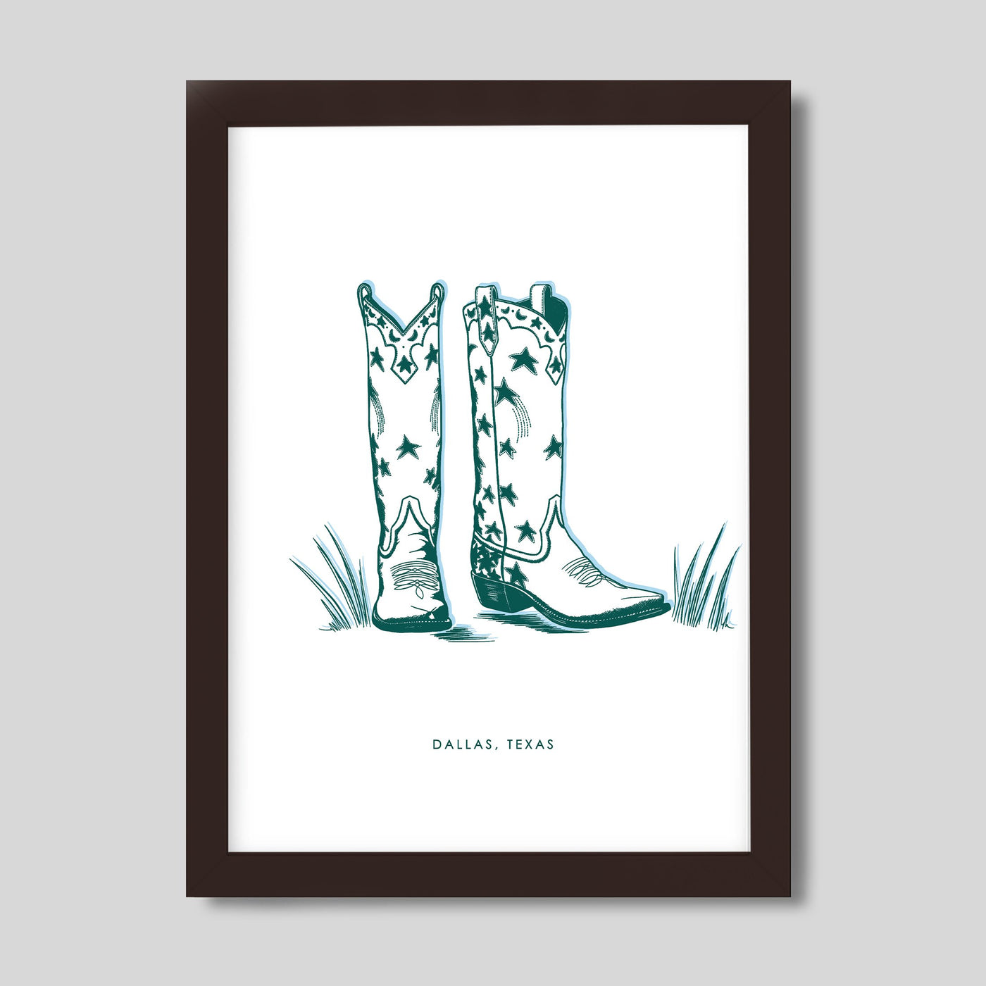 Gallery Prints White / 8x10 / walnut frame Dallas Boots Gallery Print Katie Kime