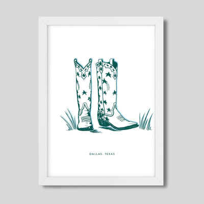 Gallery Prints White / 8x10 / white frame Dallas Boots Gallery Print Katie Kime