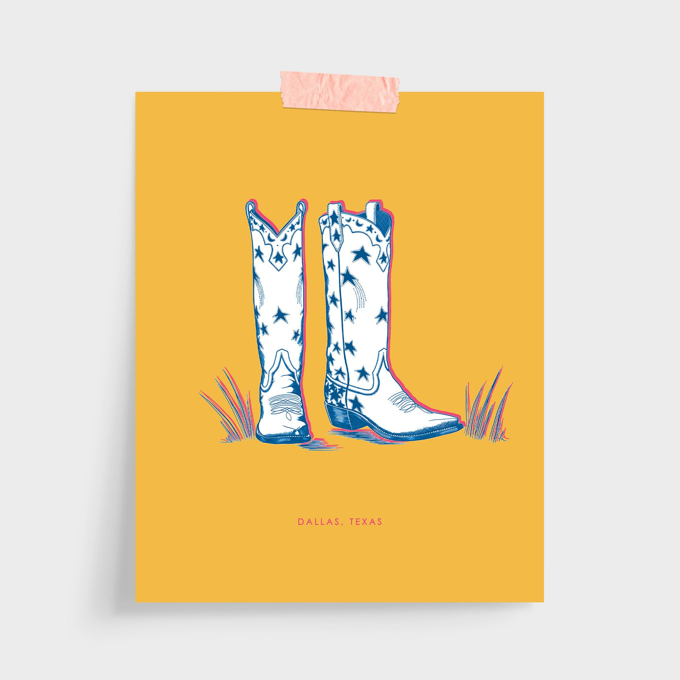 Gallery Prints Yellow / 5x7 / Unframed Dallas Boots Gallery Print Katie Kime