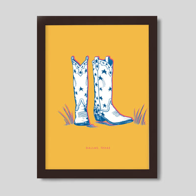 Gallery Prints Yellow / 8x10 / walnut frame Dallas Boots Gallery Print Katie Kime