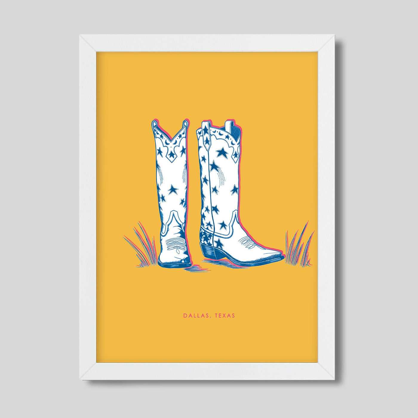 Gallery Prints Yellow / 8x10 / white frame Dallas Boots Gallery Print Katie Kime