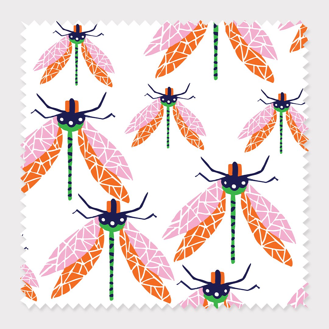 Fabric Cotton / By The Yard Dragonfly Fabric Katie Kime