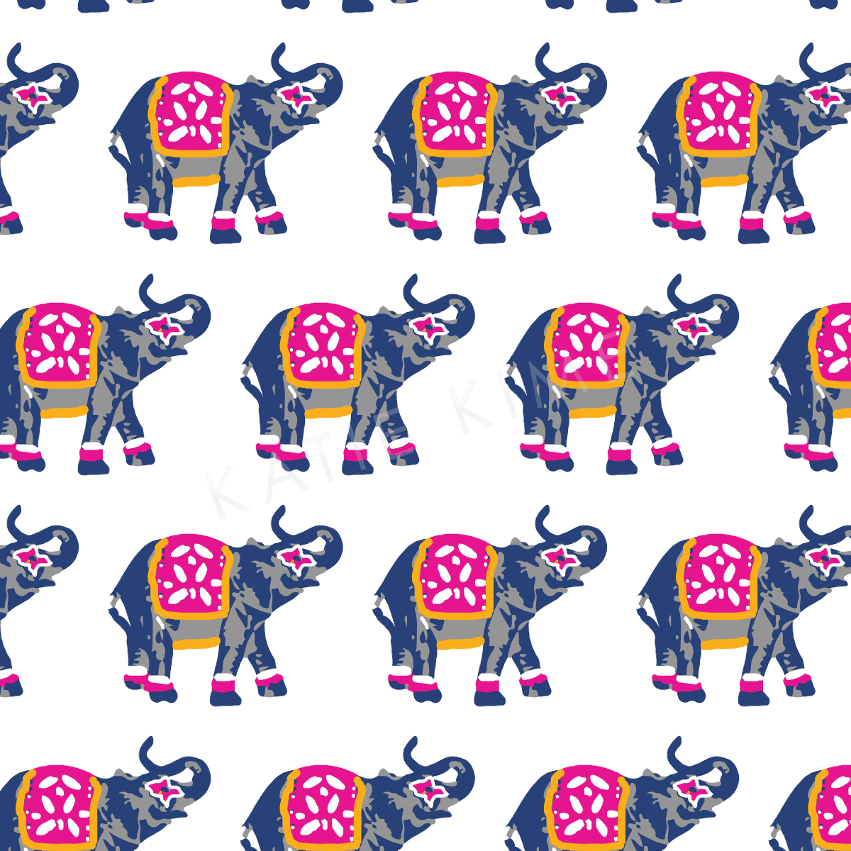 Wallpaper Double Roll Elephants March Wallpaper Katie Kime