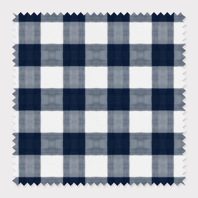 Gingham Fabric Fabric By The Yard / Cotton / Navy Katie Kime
