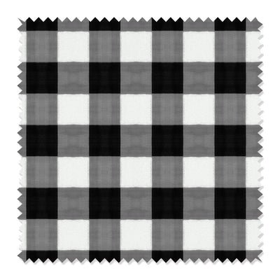 Gingham Fabric Fabric By The Yard / Cotton / Black Katie Kime