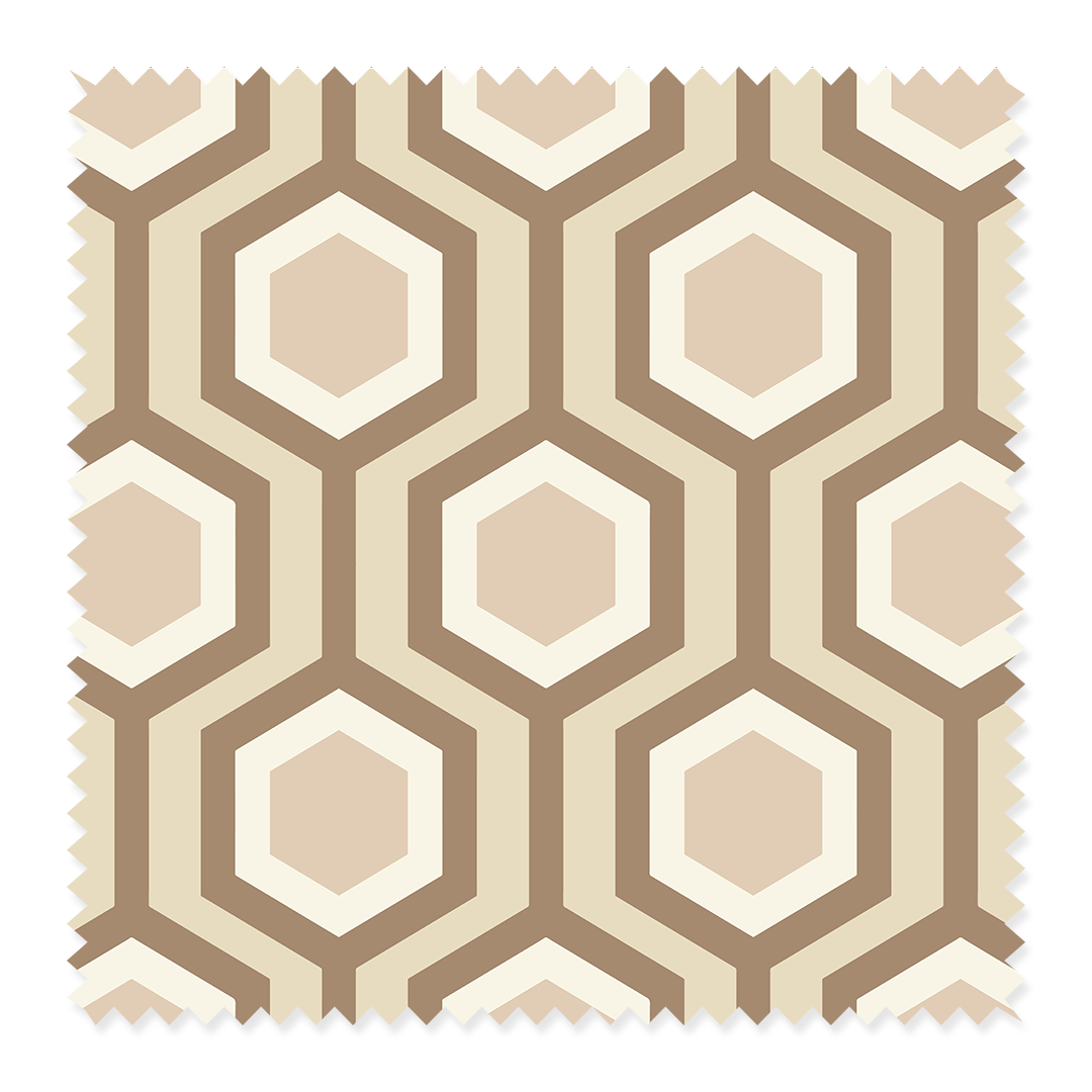 Honeycomb Fabric Fabric By The Yard / Cotton Twill / Bone Katie Kime