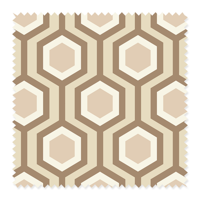 Honeycomb Fabric Fabric By The Yard / Cotton Twill / Bone Katie Kime