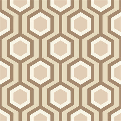 Honeycomb Traditional Wallpaper Wallpaper Double Roll / Bone Katie Kime