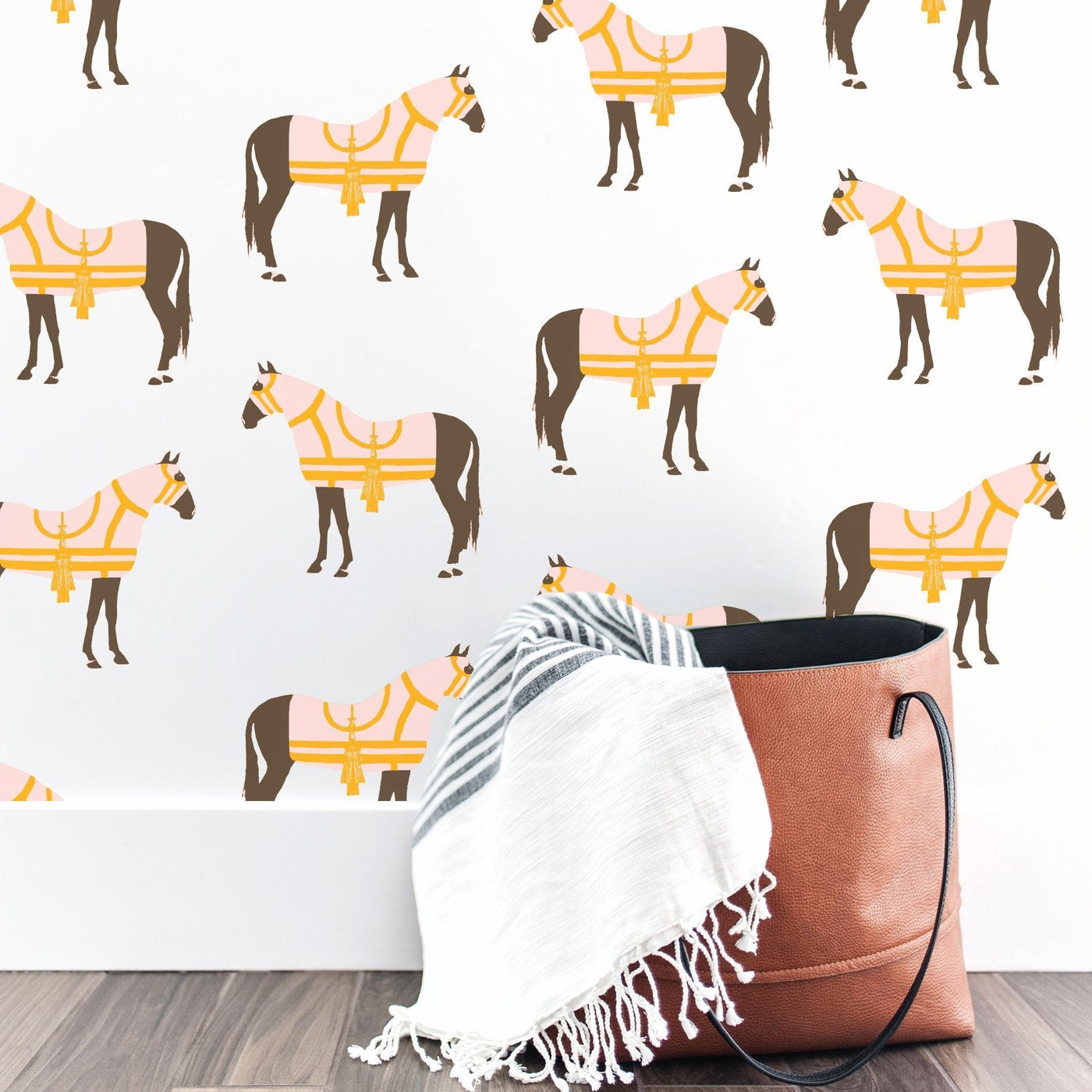 Peel & Stick Wallpaper Horse & Tassel Peel & Stick Wallpaper Katie Kime