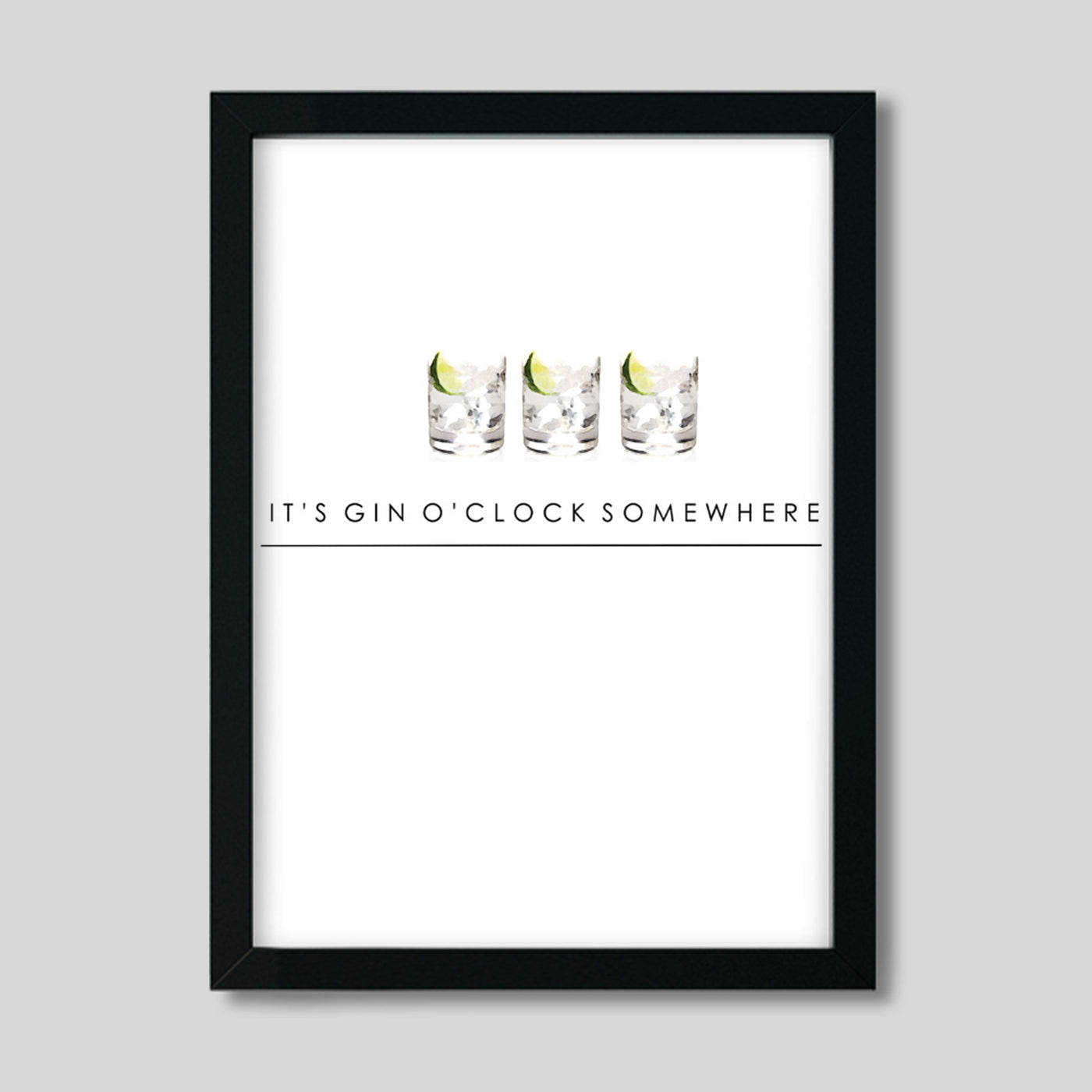 It's Gin O'Clock Somewhere Print Gallery Print Katie Kime