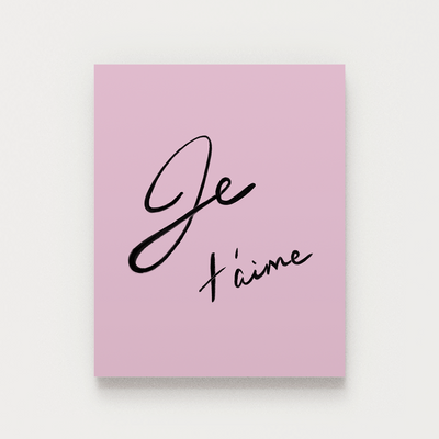 Gallery Print Print / 5x7 / Pink Je t'aime Gallery Print Katie Kime