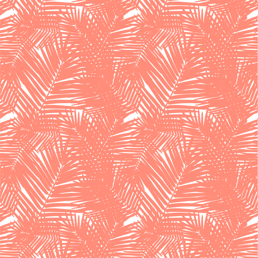 Peel & Stick Wallpaper Coral / 24"x 48" Jungle Leaves Peel & Stick Wallpaper Katie Kime