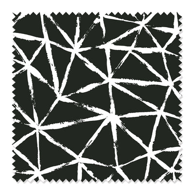 Kaleidoscope Fabric Fabric By The Yard / Cotton Twill / Black Katie Kime