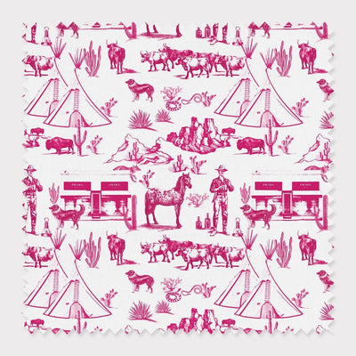 Fabric Pink / Cotton / By The Yard Marfa Toile Fabric Katie Kime