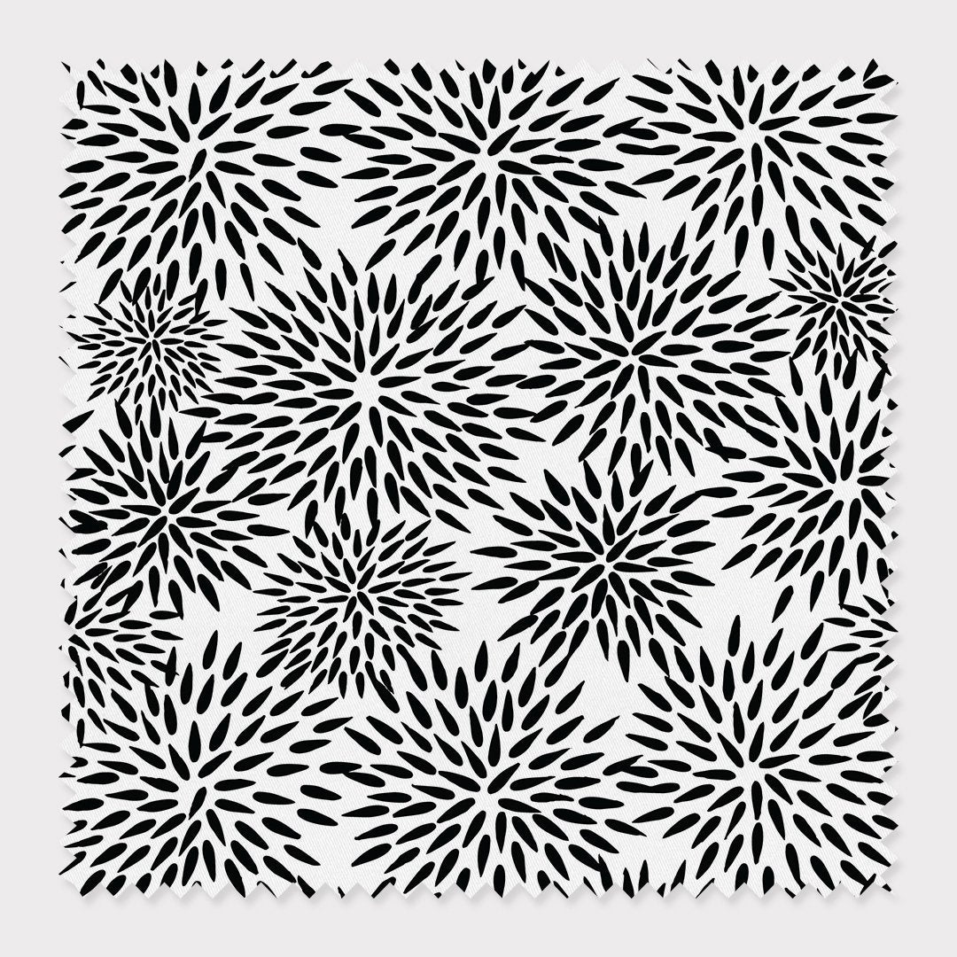 Mums The Word Fabric Fabric By The Yard / Cotton / Black Katie Kime