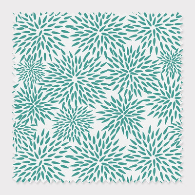 Mums The Word Fabric Fabric By The Yard / Cotton / Teal Katie Kime