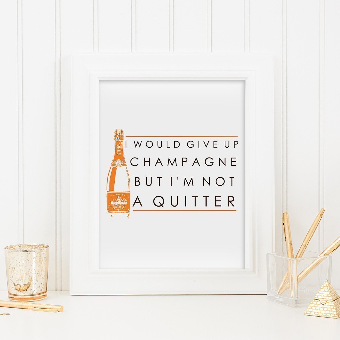 Never Quit Champagne Print Gallery Print 5x7 / Unframed Katie Kime