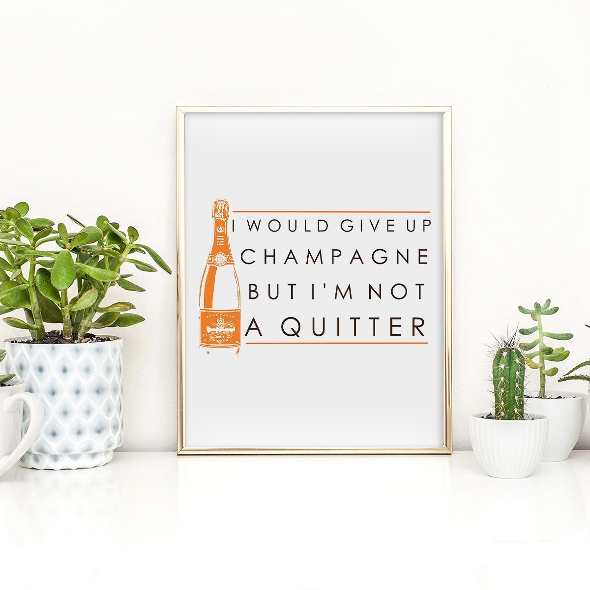 Gallery Prints Never Quit Champagne Print Katie Kime