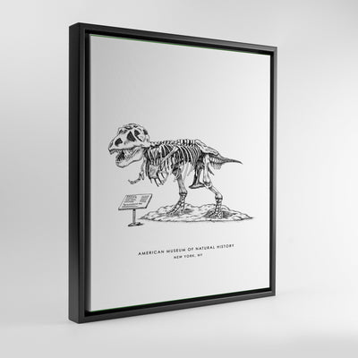 New York Dinosaur Print Gallery Print Black Frame Canvas / 8x10 / Black Frame Katie Kime