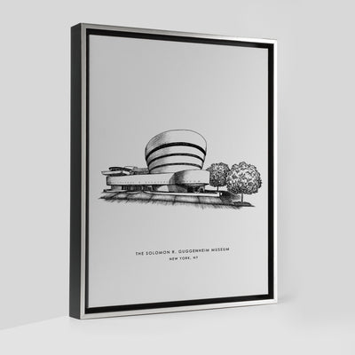New York Guggenheim Print Gallery Print Black Frame Canvas / 8x10 / Silver Frame Katie Kime