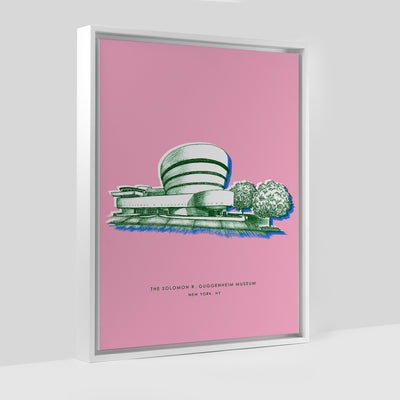 New York Guggenheim Print Gallery Print Pink Canvas / 8x10 / White Frame Katie Kime