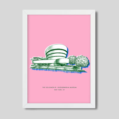 New York Guggenheim Print Gallery Print Pink Print / 8x10 / White Frame Katie Kime