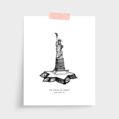 New York Statue of Liberty Print Gallery Print Black Print / 5x7 / Unframed Katie Kime
