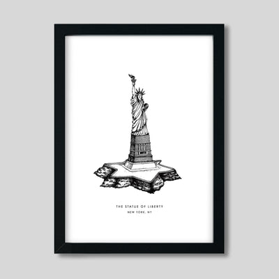 Gallery Prints Black Print / 8x10 / Black New York Statue of Liberty Print Katie Kime