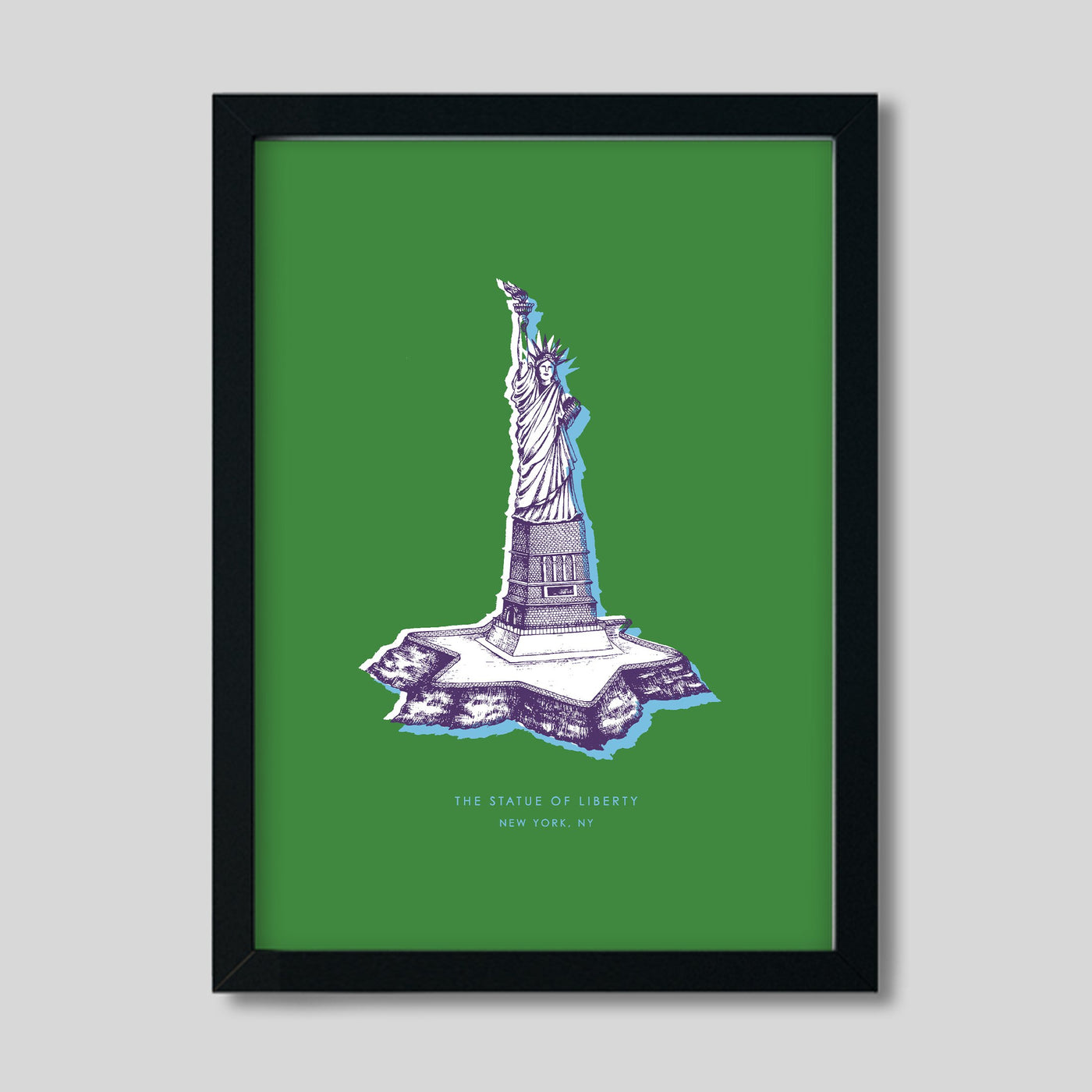New York Statue of Liberty Print Gallery Print Green Print / 8x10 / Black Frame Katie Kime