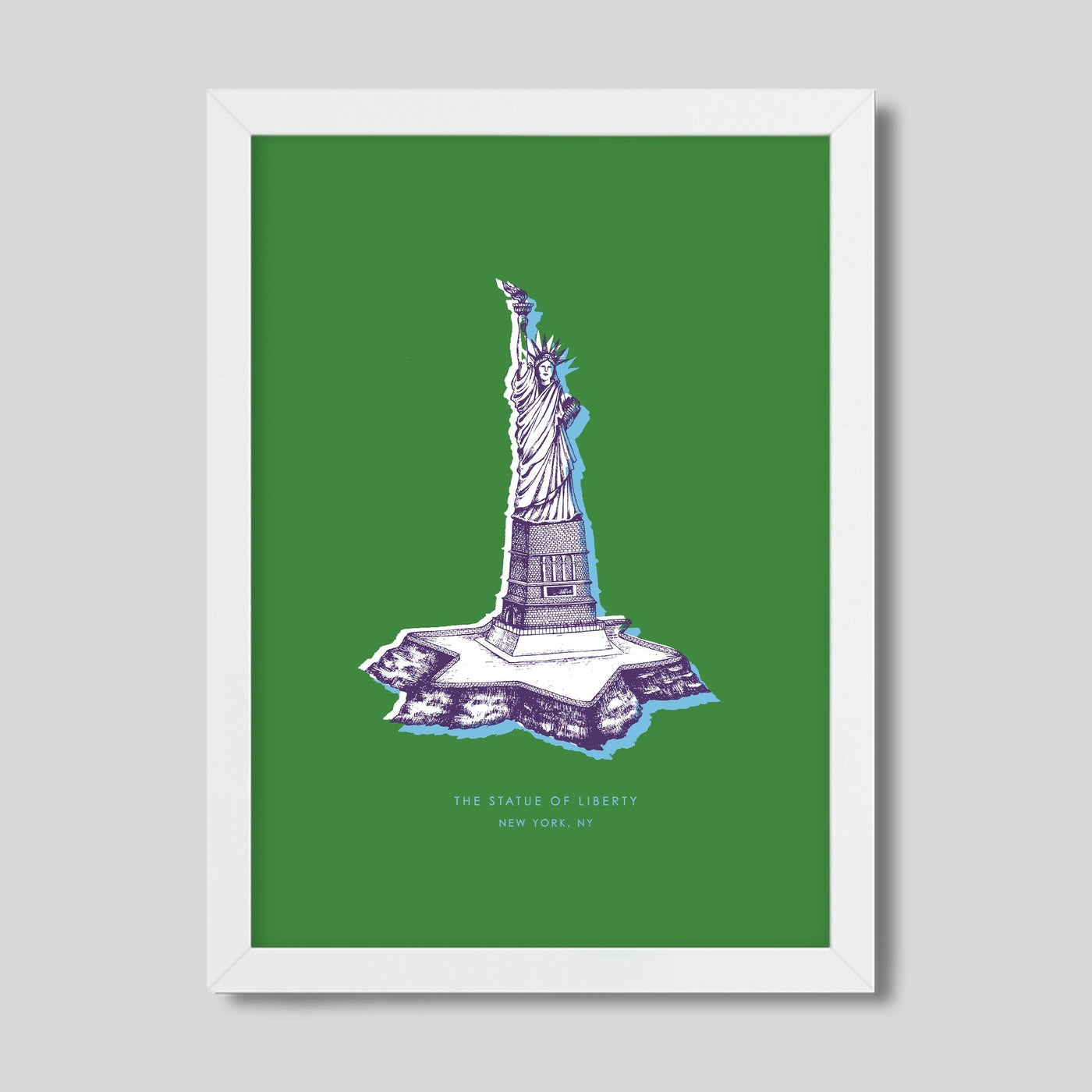 New York Statue of Liberty Print Gallery Print Green Print / 8x10 / White Frame Katie Kime