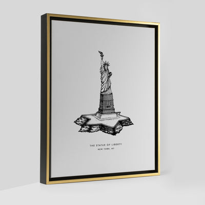 New York Statue of Liberty Print Gallery Print Black Frame Canvas / 8x10 / Gold Frame Katie Kime