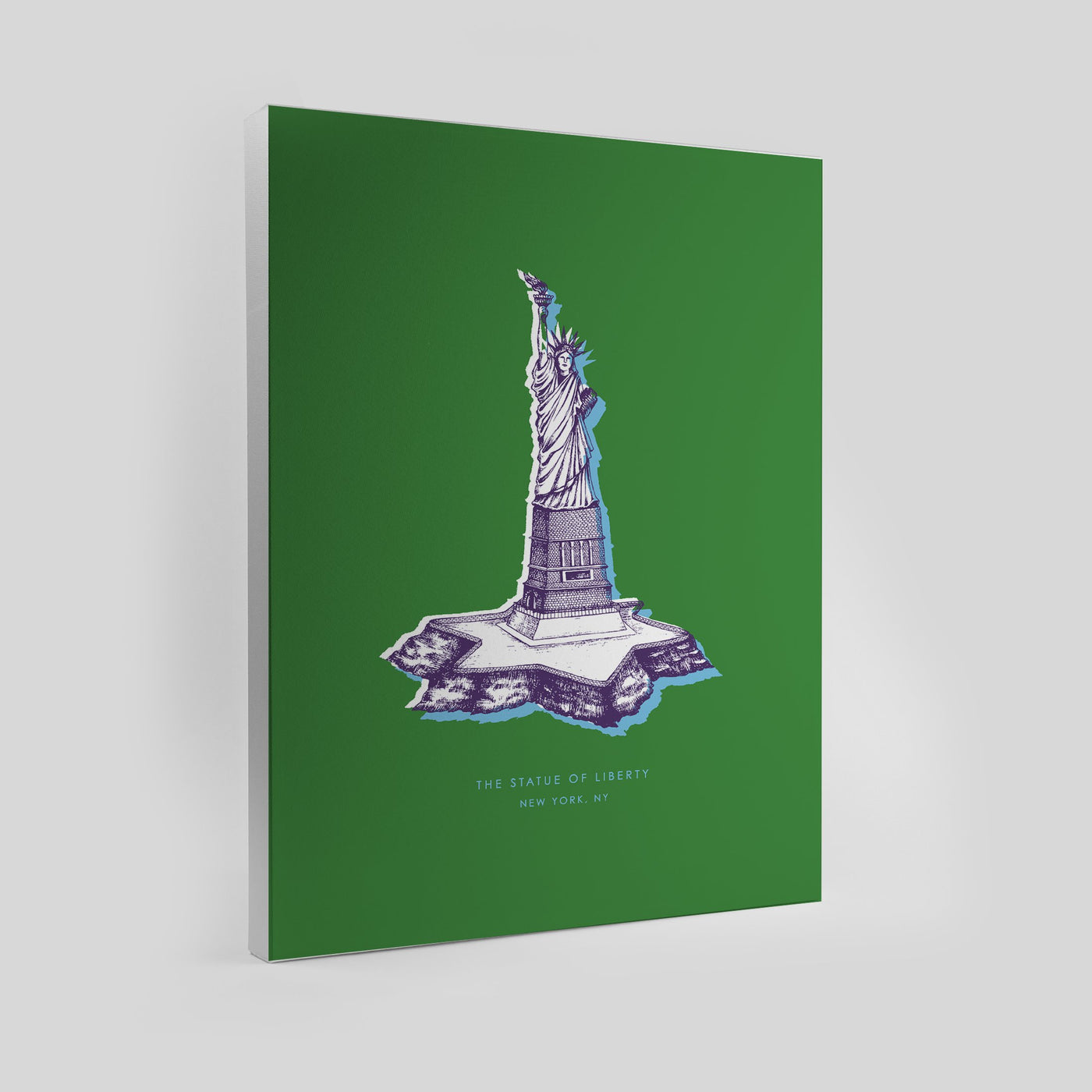 New York Statue of Liberty Print Gallery Print Green Canvas / 8x10 / Unframed Katie Kime