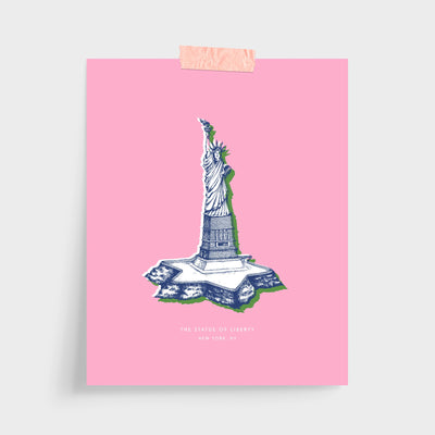 New York Statue of Liberty Print Gallery Print Pink Print / 5x7 / Unframed Katie Kime