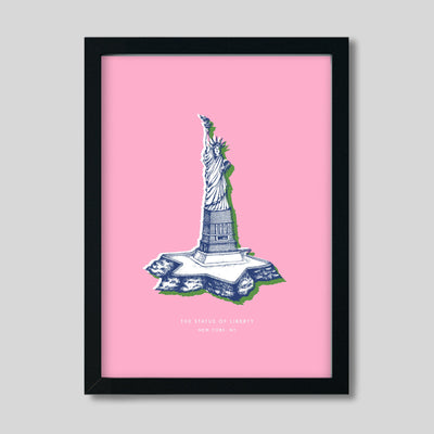 Gallery Prints Pink Print / 8x10 / Black New York Statue of Liberty Print Katie Kime