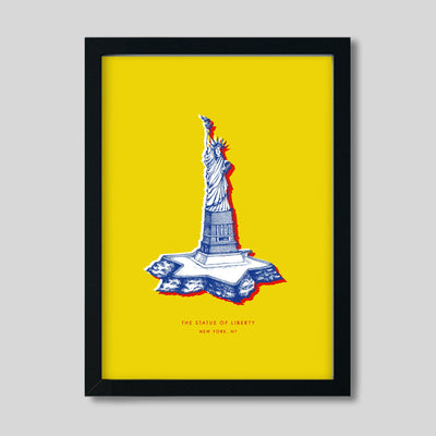 New York Statue of Liberty Print Gallery Print Yellow Print / 8x10 / Black Frame Katie Kime