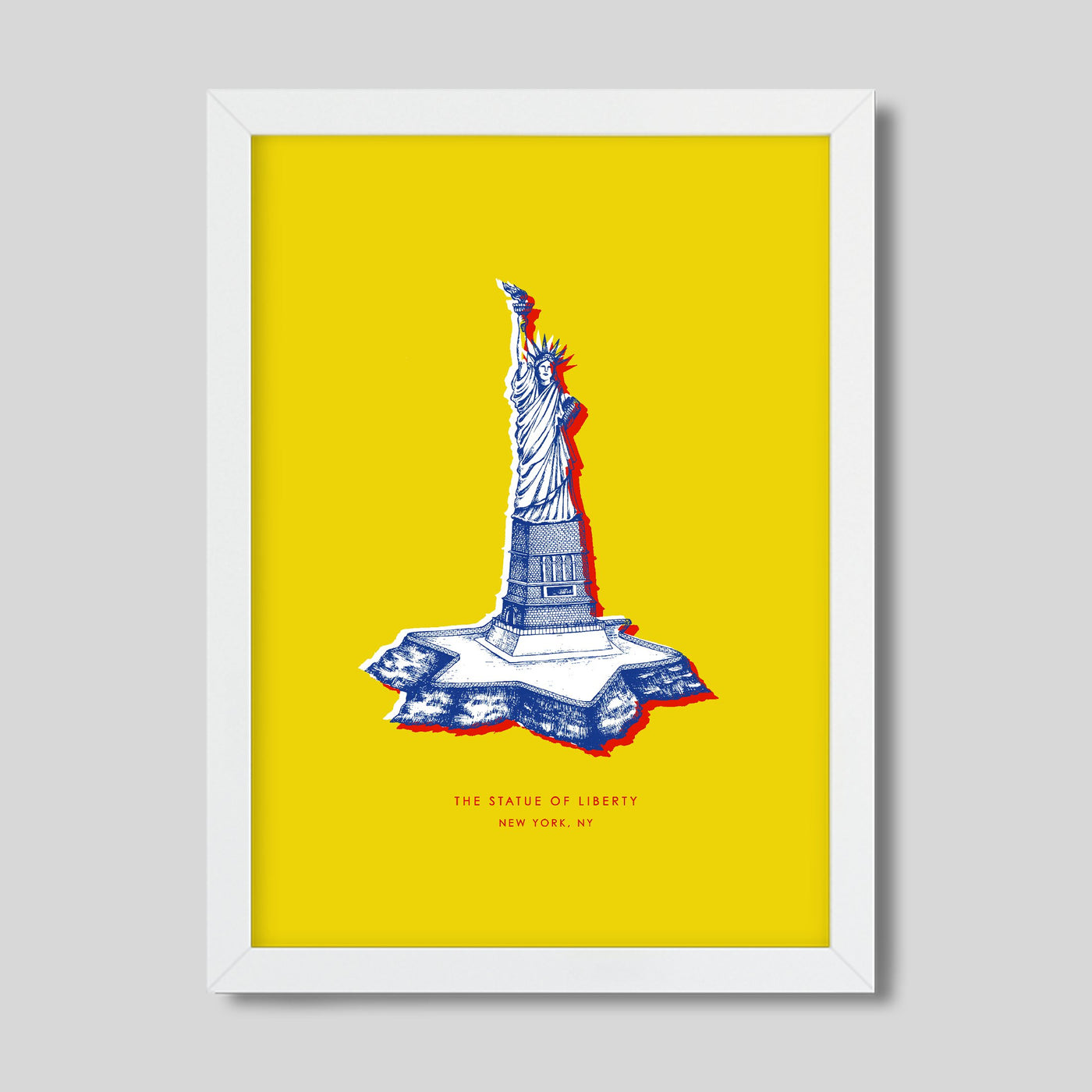 New York Statue of Liberty Print Gallery Print Yellow Print / 8x10 / White Frame Katie Kime