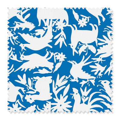 Otomi Fabric Fabric By The Yard / Cotton / Blue White Katie Kime
