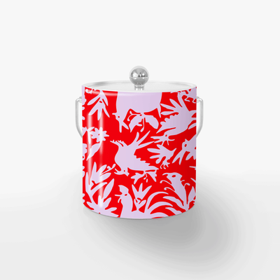 Ice Bucket Red Lilac / Silver Otomi Ice Bucket Katie Kime