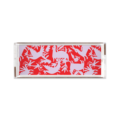 Otomi Lucite Tray Lucite Trays Red Lilac / 11x4 Katie Kime