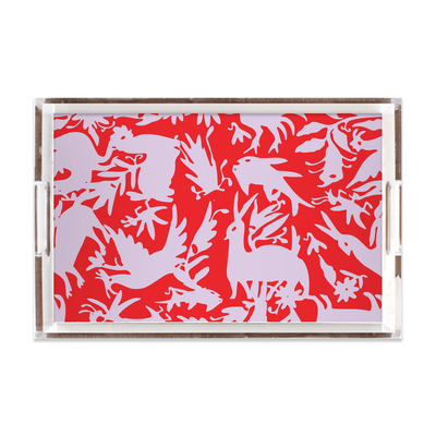 Otomi Lucite Tray Lucite Trays Red Lilac / 11x17 Katie Kime