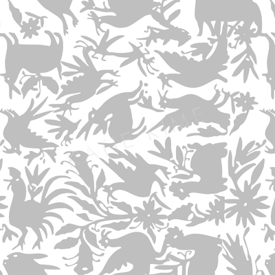 Peel & Stick Wallpaper Grey / 24"x 48" Otomi Peel & Stick Wallpaper Katie Kime