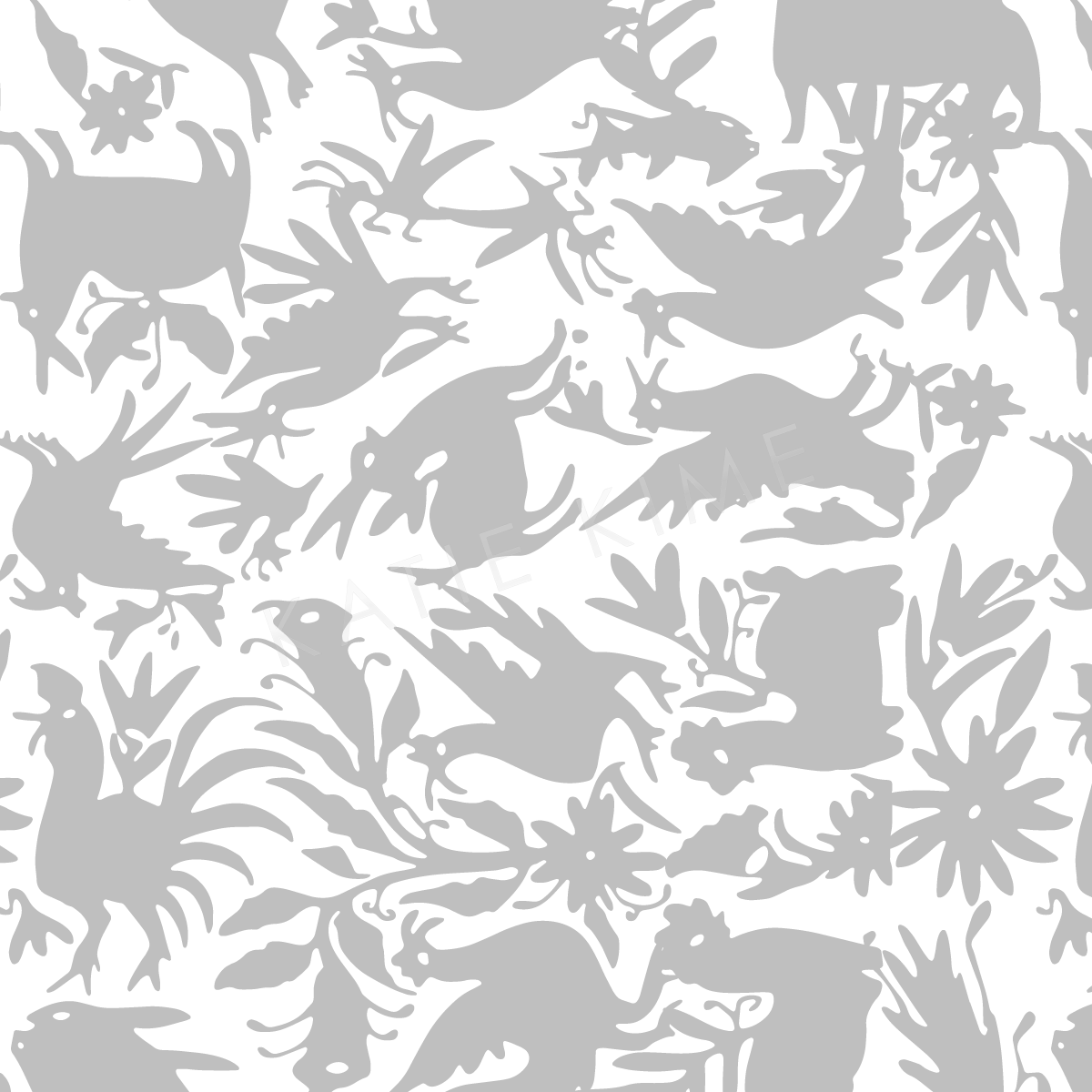 Otomi Traditional Wallpaper Wallpaper Grey / Single Roll Katie Kime