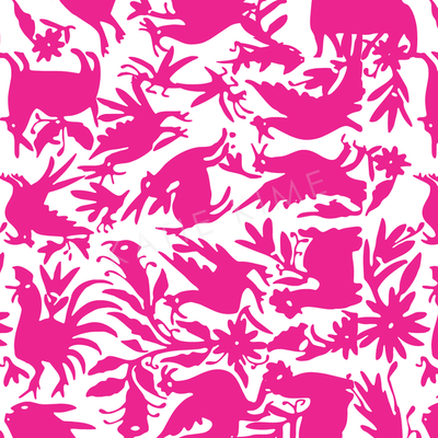 Otomi Traditional Wallpaper Wallpaper Pink / Single Roll Katie Kime