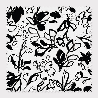 Outside The Window Fabric Fabric By The Yard / Cotton / Black Katie Kime