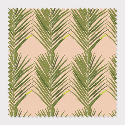 Palms Fabric Fabric By The Yard / Cotton / Coral Katie Kime