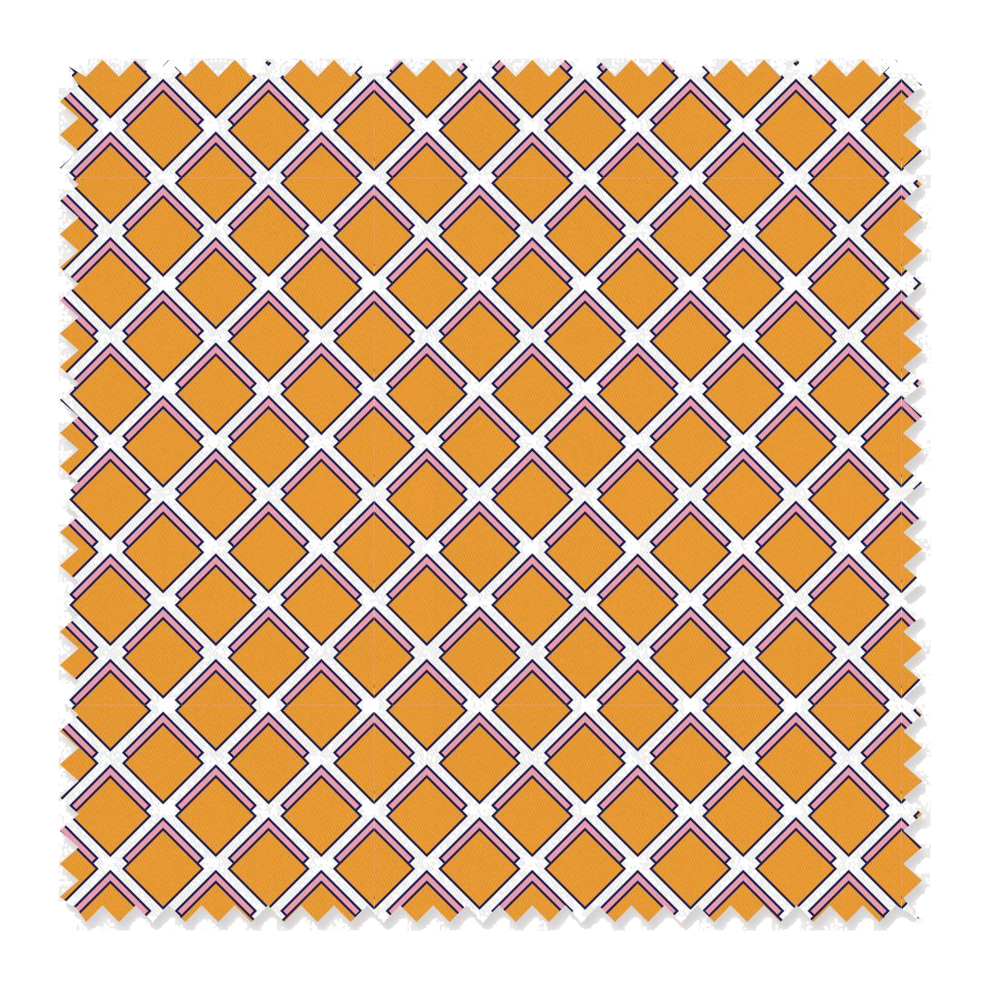 Parker Fabric Fabric By The Yard / Cotton / Orange Katie Kime
