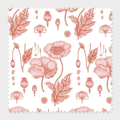 Fabric Cotton Twill / By The Yard / Pink Poppy Fabric Katie Kime