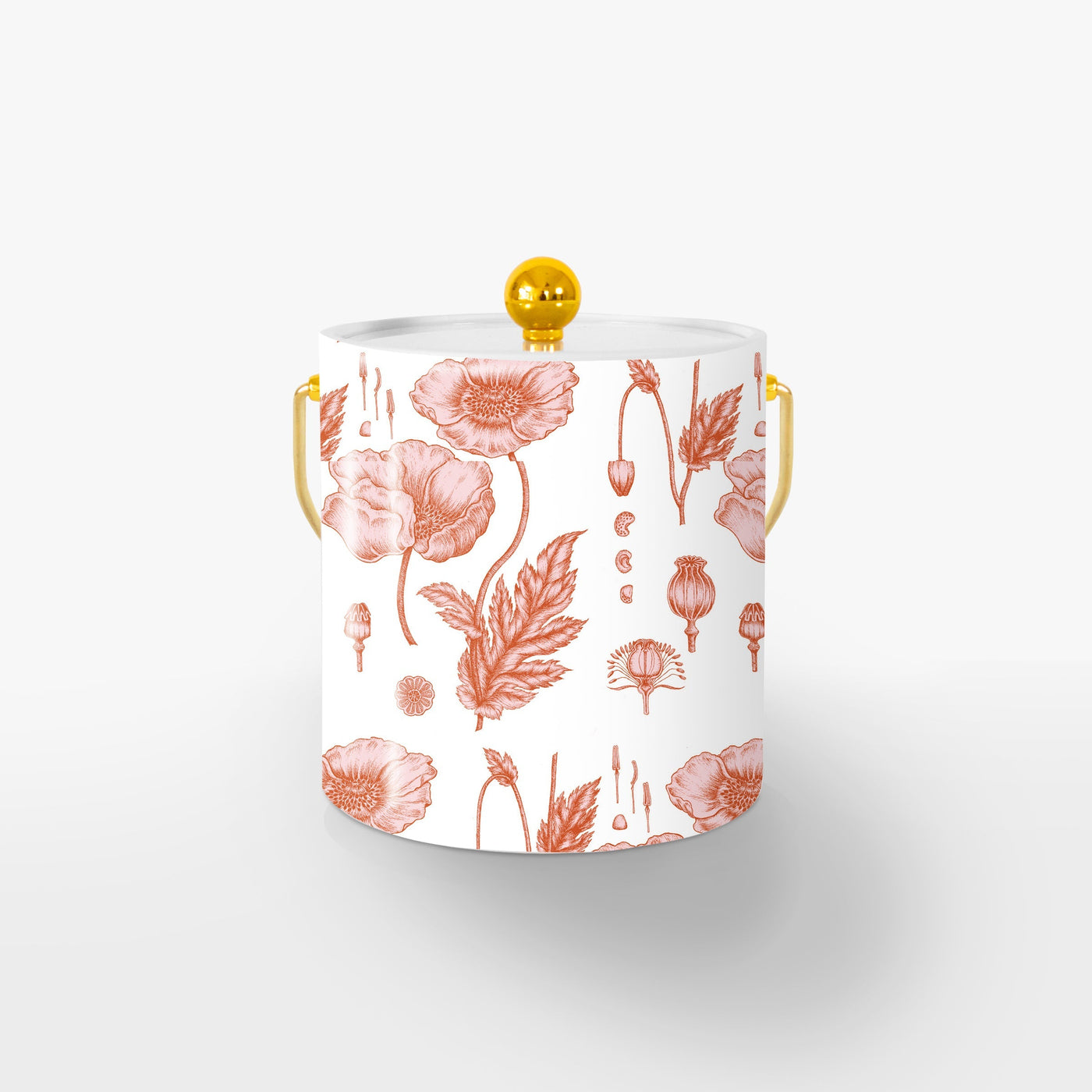 Poppy Ice Bucket Ice Bucket Pink / Gold Katie Kime